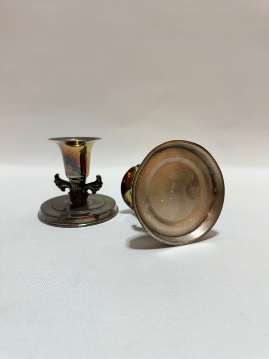 2 st ljusstakar - Nysilver