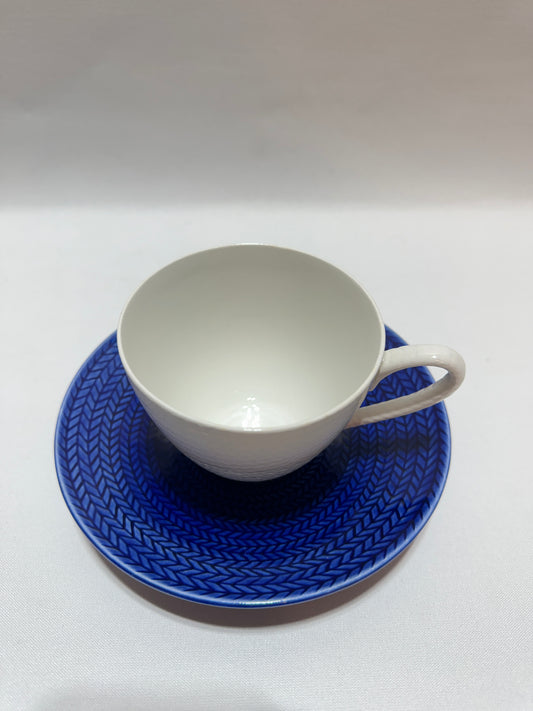 Tekopp med fat - Blå eld - Rörstrand