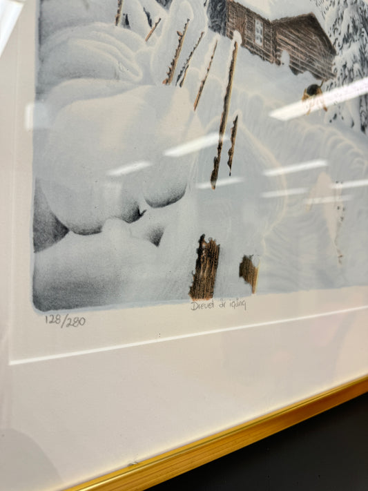 Litografi Hag Hans Engstedt