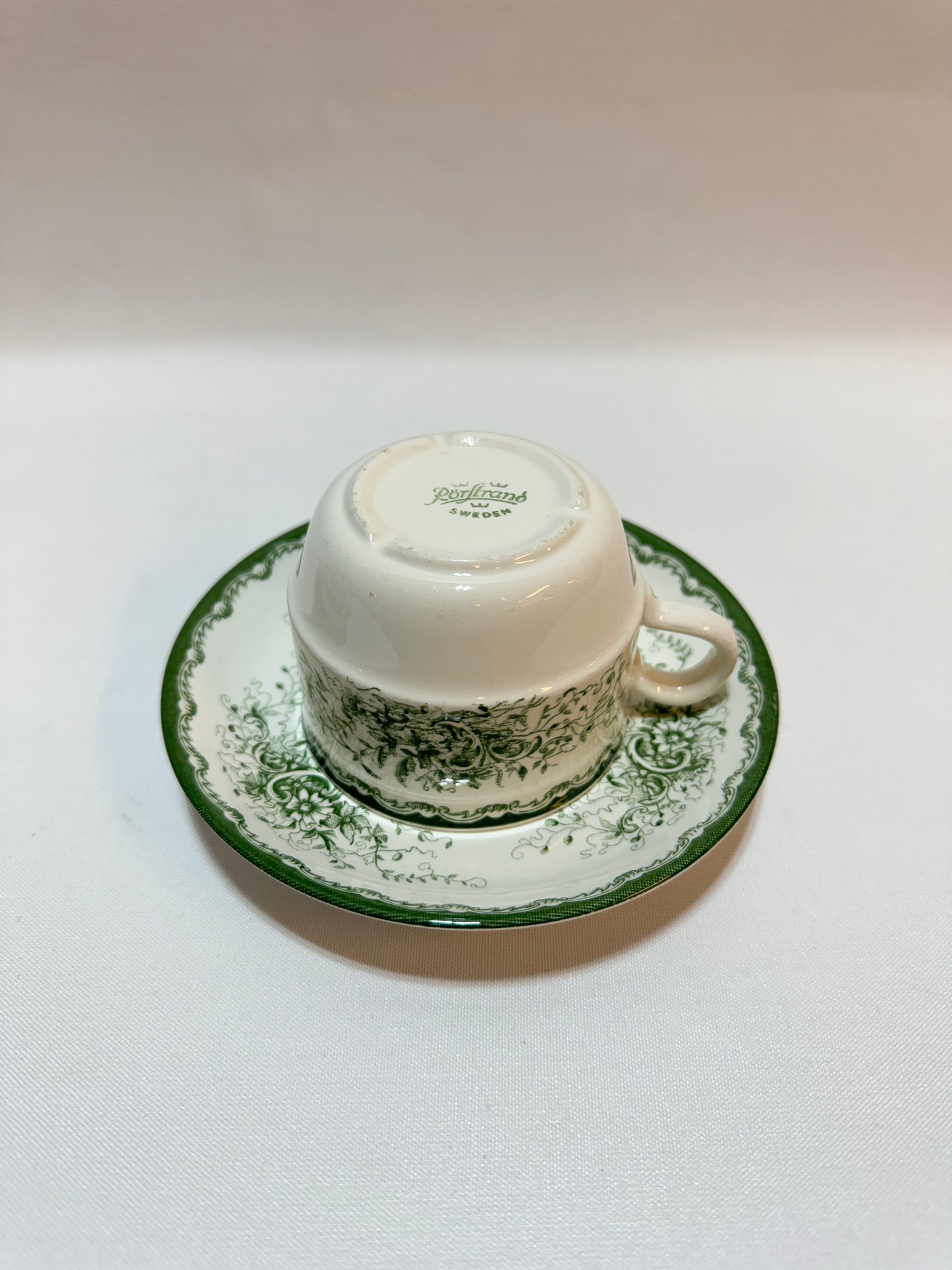 Kaffekopp med fat - Gröna Anna