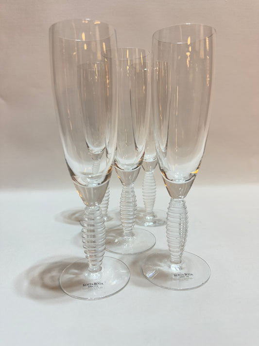 5 st Champagneglas - Epoque - Anna Ehrner