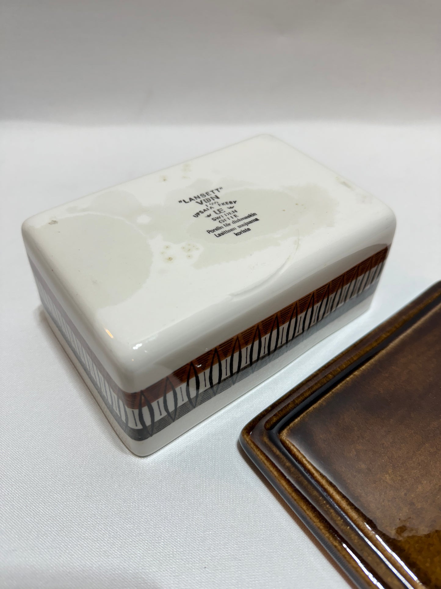 Smörbytta Lansett ”Gefle porslin”