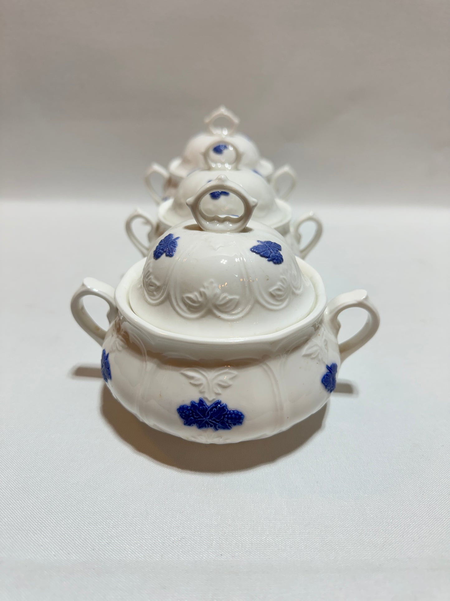 Sockerskål - Blå Blom