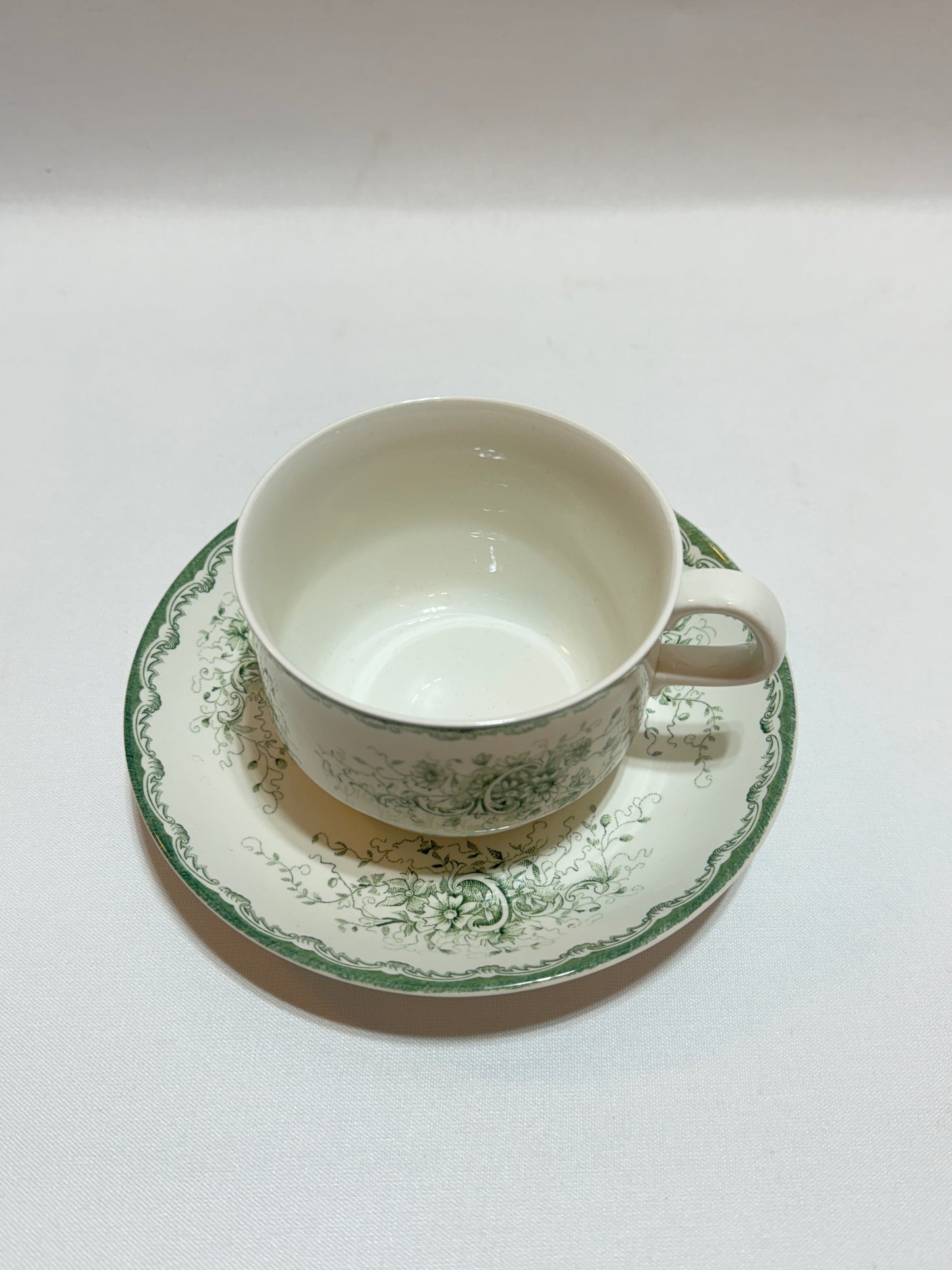 Tekopp med fat ”Gröna Anna” Rörstrand