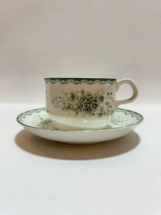 Tekopp med fat ”Gröna Anna” Rörstrand