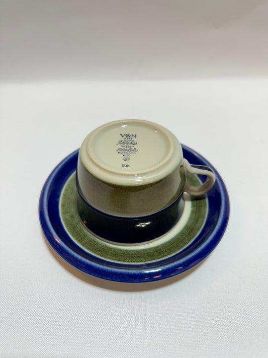 5 st tekoppar med fat - Elisabeth Rörstrand