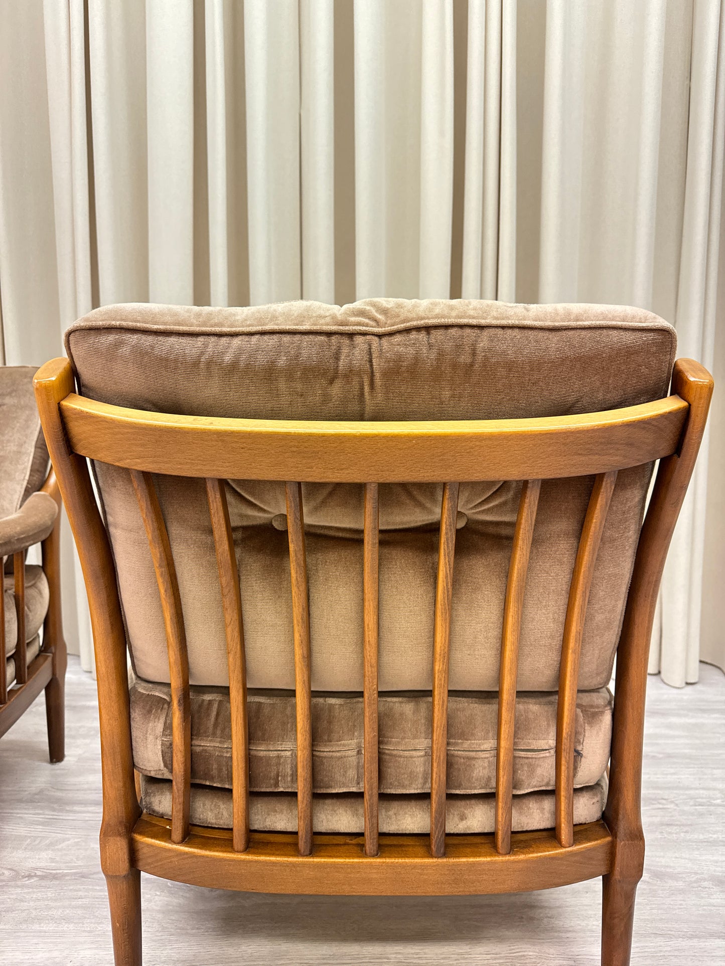 Fåtöljer sammetsrosa