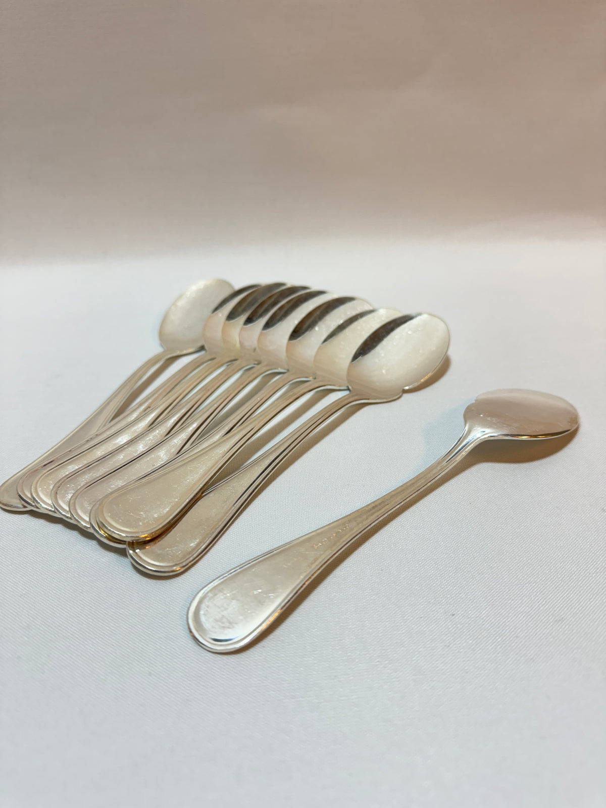 9 st provsmaksskedar - nysilver