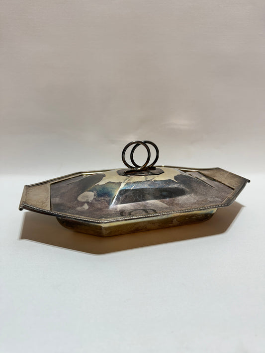 Fat med lock - Nysilver