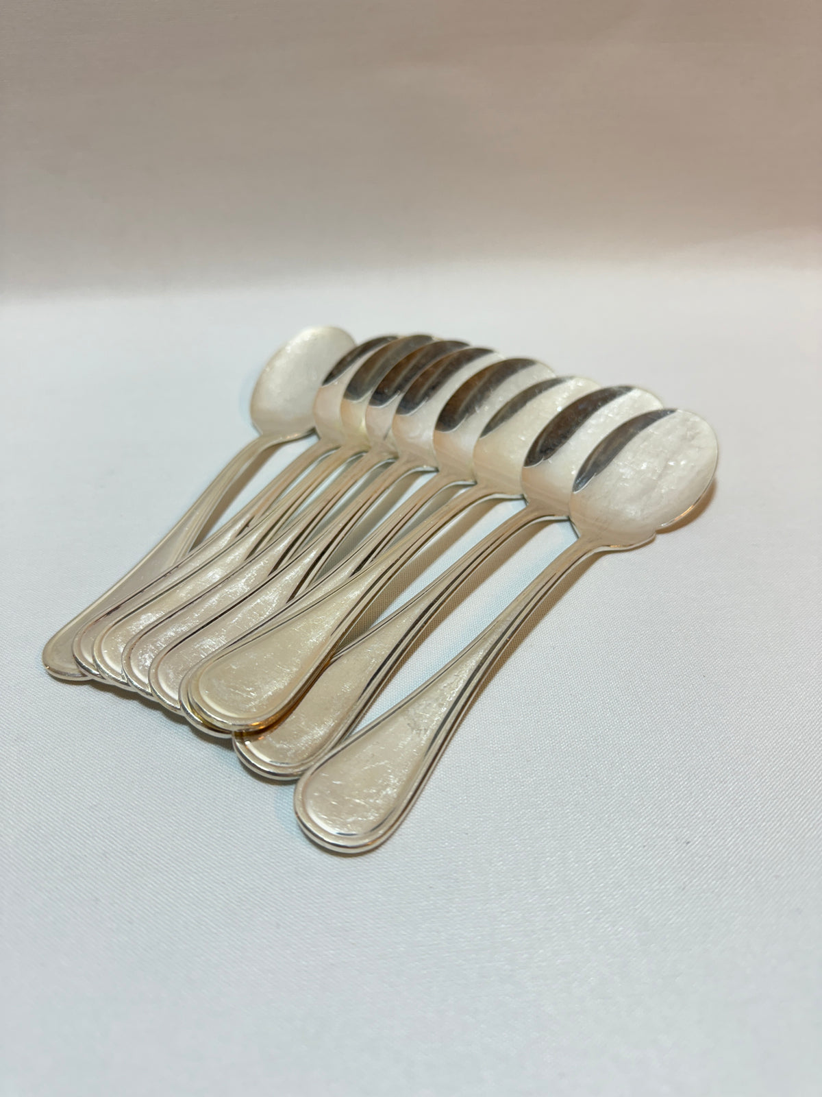 9 st provsmaksskedar - nysilver