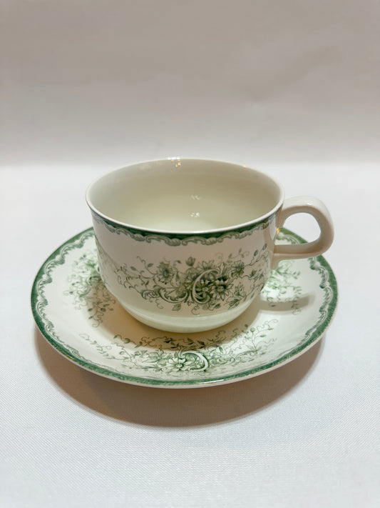 Tekopp med fat ”Gröna Anna” Rörstrand