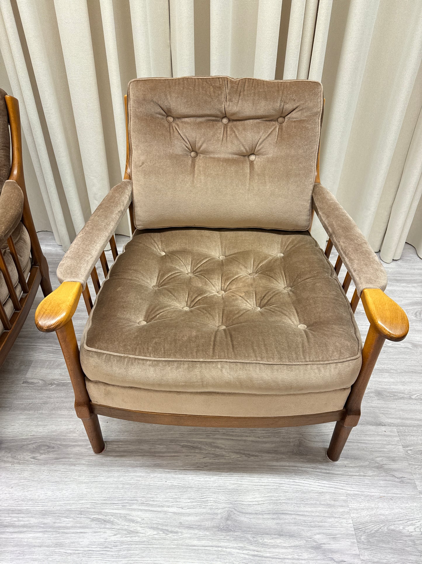 Fåtöljer sammetsrosa