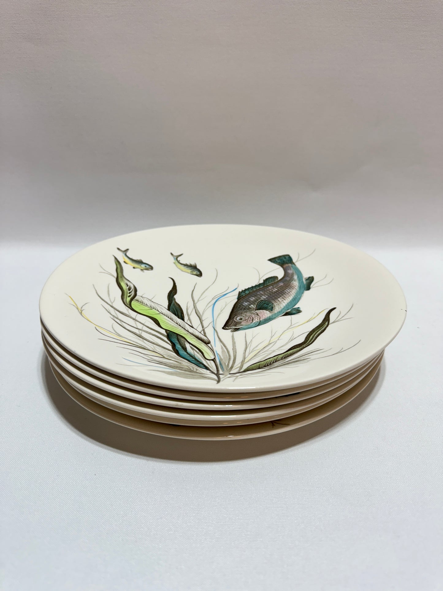6 st engelska fisktallrikar - ”Fish”