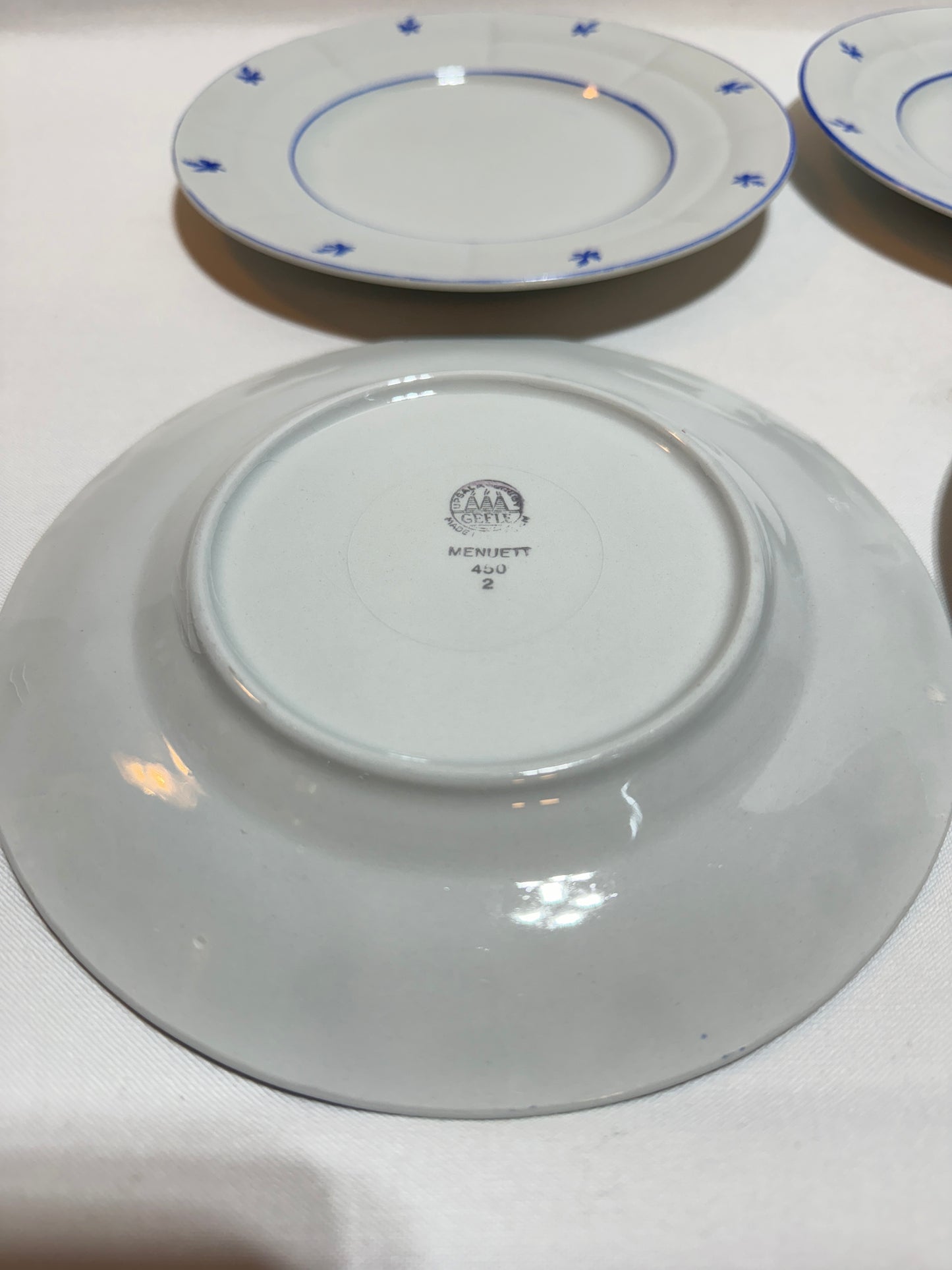 6 st Assietter - Menuett Gefle porslin