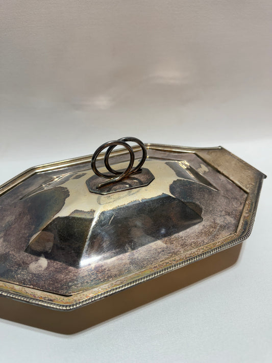 Fat med lock - Nysilver