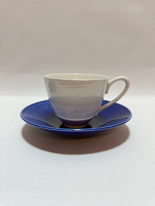 Tekopp med fat - Blå eld - Rörstrand