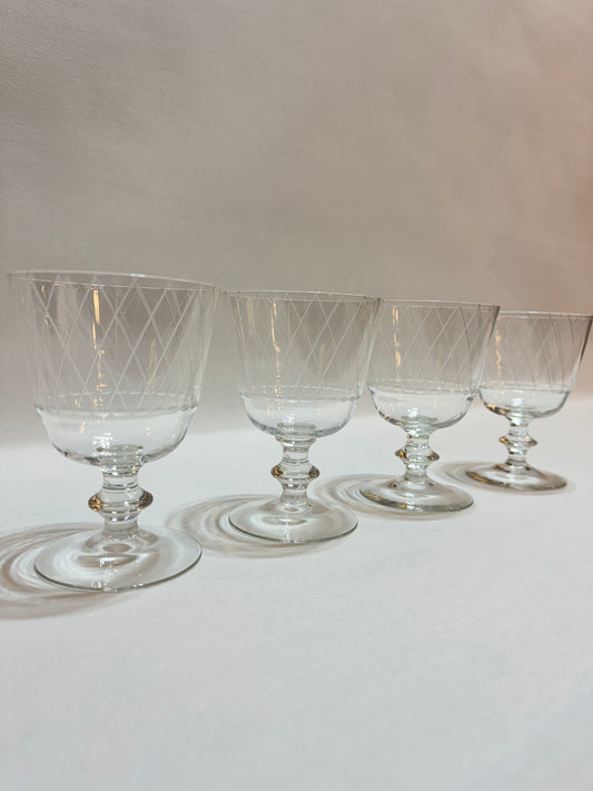 4 st Vinglas - Vicke Lindstrand