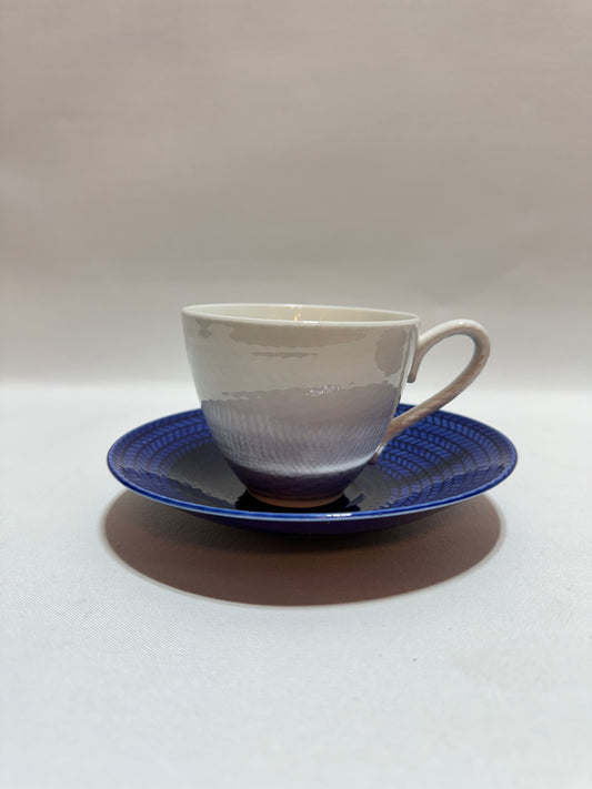 Kaffekopp med fat - Blå eld - Rörstrand