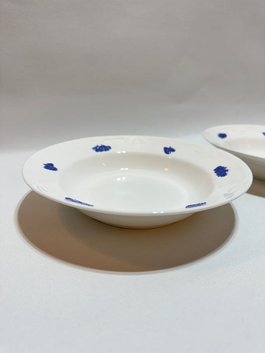 Djuptallrik - Blå Blom