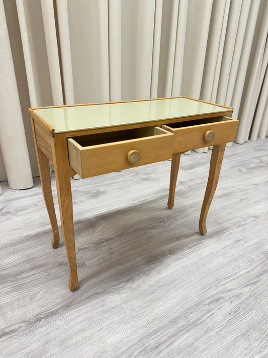 Minibyrå med glasskiva