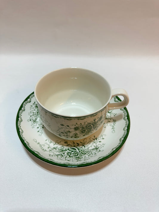 Tekopp med fat - Gröna Anna