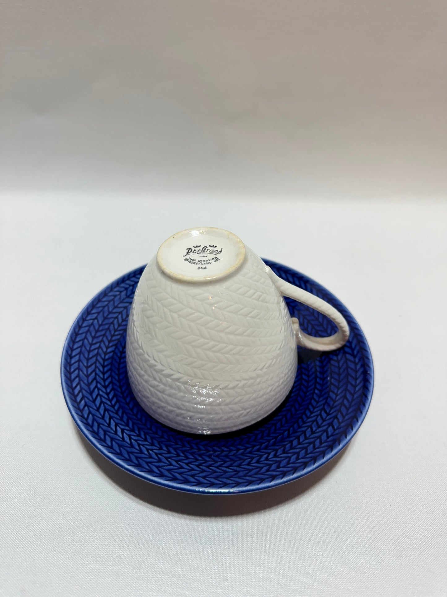 Tekopp med fat - Blå eld - Rörstrand